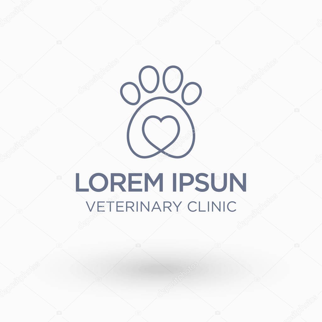 Veterinary Clinic Logo. Isolate vector illustration.