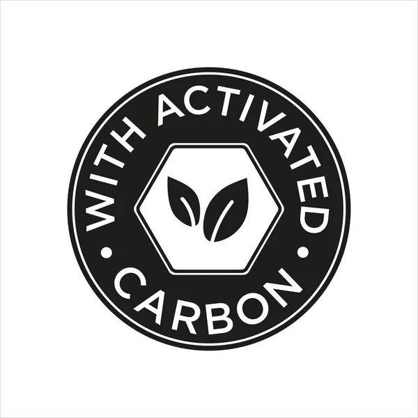 Icône Charbon Actif Whit — Image vectorielle