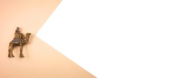 Yaratıcı Noel düzeni. Üç Akil adam için mektup. Düz yatıyordu üstten görünüm.