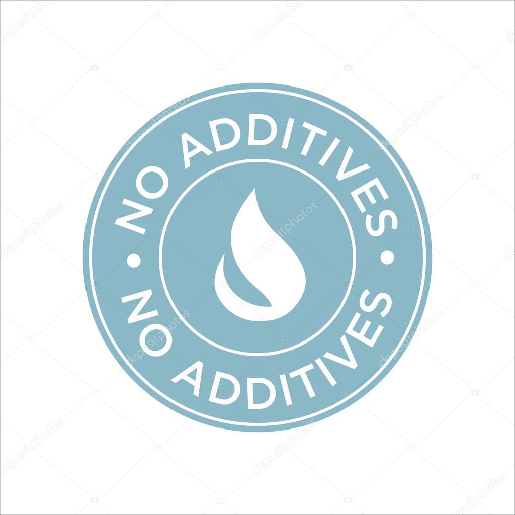 Additives free. Round icon