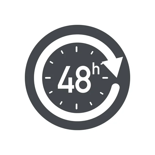 48h pictogram. — Stockvector