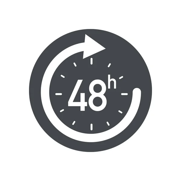 Icono 48h . — Vector de stock