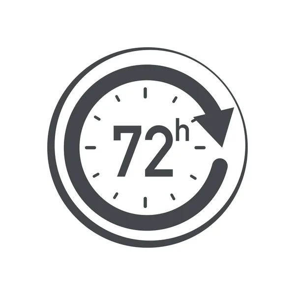 72h-pictogram. — Stockvector