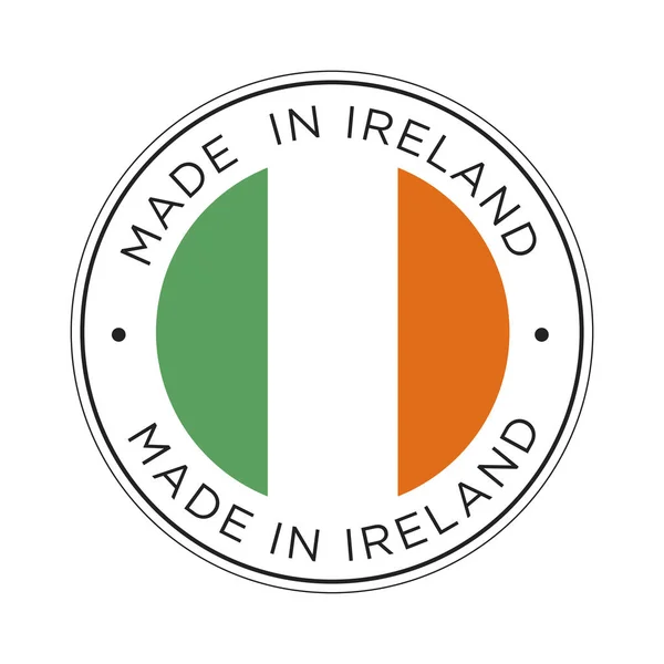 Made Ireland Flag Icon Vector Icon — Stock Vector