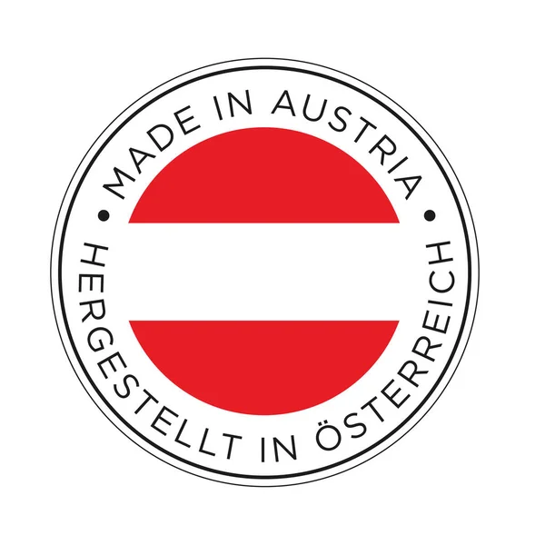 Hecho en Austria icono de la bandera . — Archivo Imágenes Vectoriales