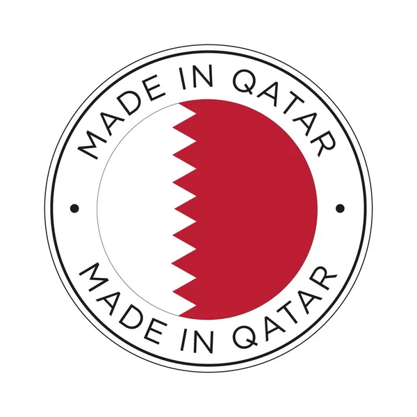 Hecho en Qatar icono de la bandera . . — Archivo Imágenes Vectoriales
