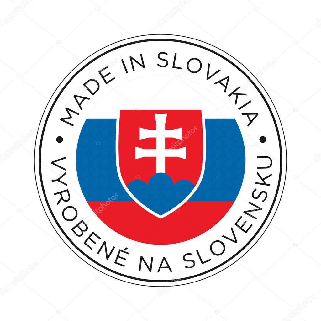 Made in Slovakia flag icon. 