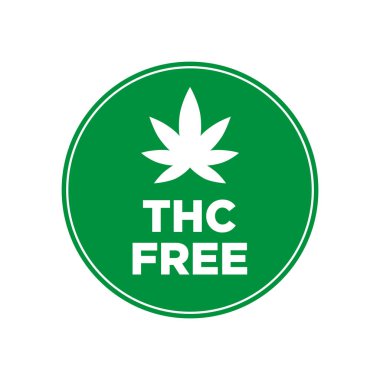 Thc Free simgesi. Yeşil ve yuvarlak sembol.