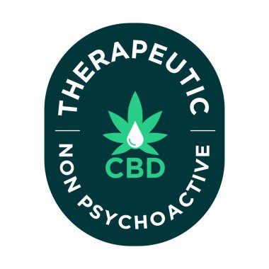 Terapötik Cbd simgesi. Psikoaktif Olmayan.