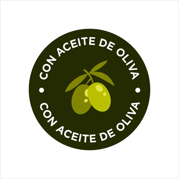 Icono Del Aceite Oliva Símbolo Para Productos Elaborados Con Aceite — Vector de stock