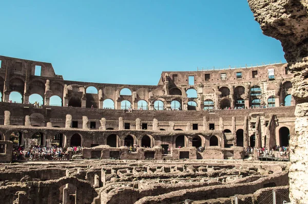 Interior Colosseum Coliseum Sunny Day Rome Italy — Stock Photo, Image