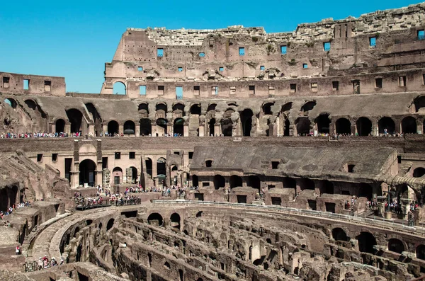 Interiör Colosseum Eller Colosseum Solig Dag Rom Italien — Stockfoto