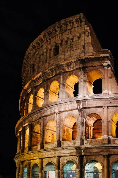 Exterior Colosseum Coliseum Night Rome Italy — Stock Photo, Image