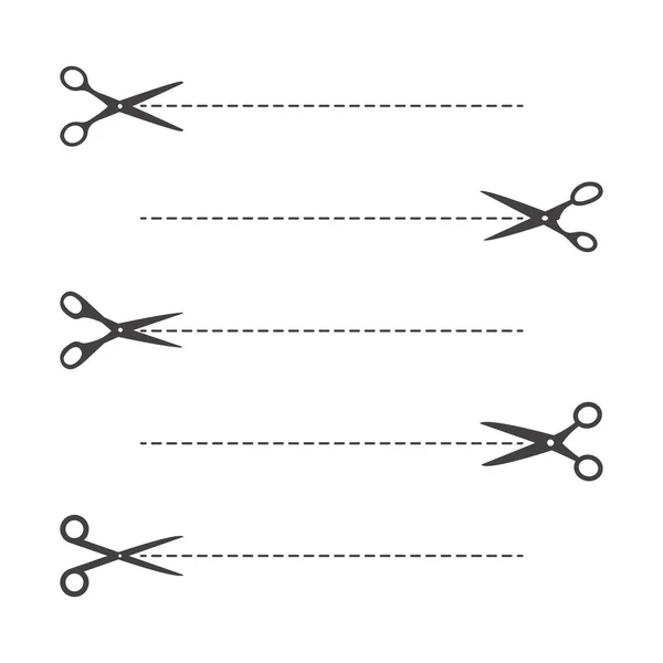 Simple Scissor Icon Set — Stock Vector