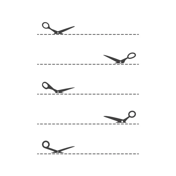 Simple Scissor Icon Set — Stock Vector