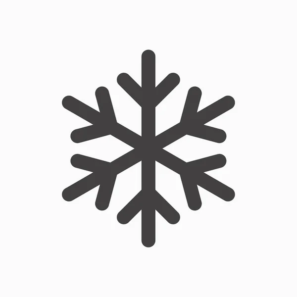 Icono Copo Nieve Simple Diseño Estilo Línea Sobre Fondo Blanco — Archivo Imágenes Vectoriales