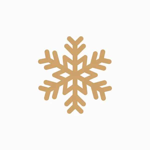 Icono Copo Nieve Simple Diseño Estilo Línea Sobre Fondo Blanco — Archivo Imágenes Vectoriales