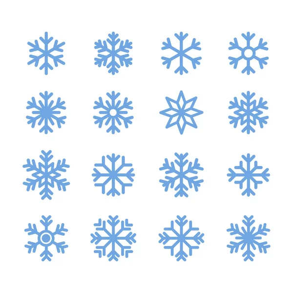 Einfaches Schneeflockensymbol Linienstil Design Auf Weißem Hintergrund Für Weihnachtsdekoration Und — Stockvektor