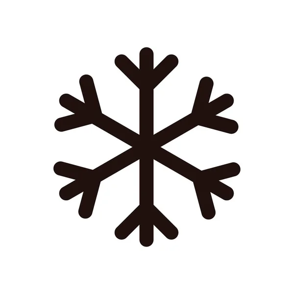 Проста Піктограма Сніжинки Дизайні Лінії Білому Тлі Різдвяних Прикрас Прикрас — стоковий вектор
