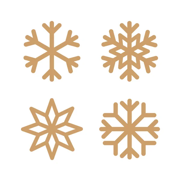 Icono Copo Nieve Simple Diseño Estilo Línea Sobre Fondo Blanco — Archivo Imágenes Vectoriales