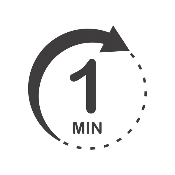 Ein Minutensymbol Symbol Für Produktetiketten Verschiedene Verwendungszwecke Wie Garzeit Kosmetische — Stockvektor