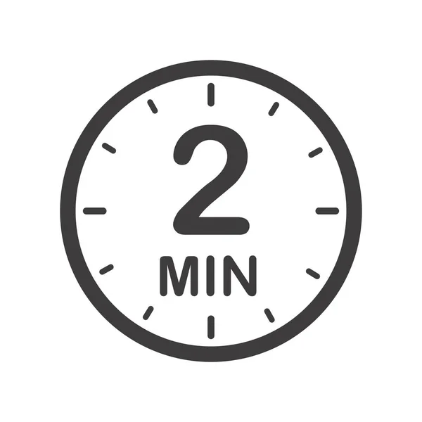 Icône Deux Minutes Symbole Pour Les Étiquettes Produits Différentes Utilisations — Image vectorielle