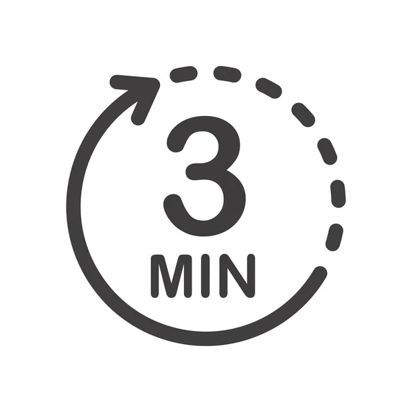Tres Minutos Icono S mbolo Para Etiquetas Productos Diferentes