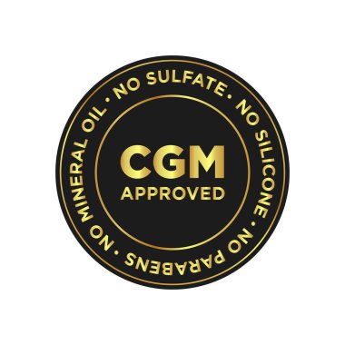 Curly Girl Method (CGM) ürün sembolünü onayladı. Sülfat yok, silikon yok, paraben yok, maden yağı yok. Saç ürünleri için simge.