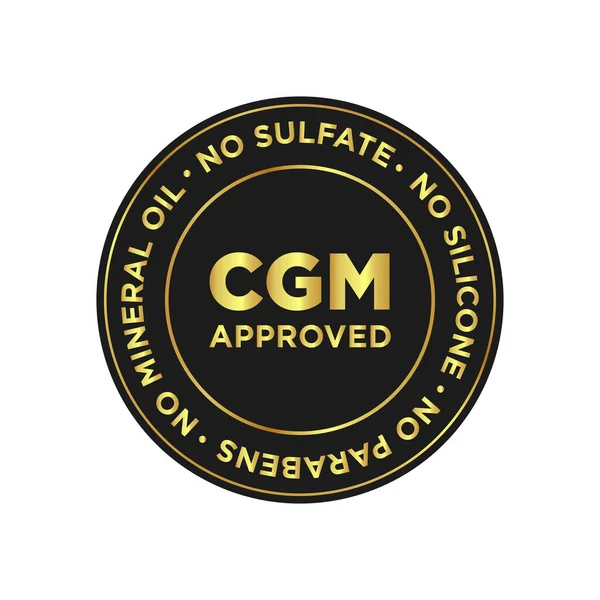 Curly Girl Method Cgm Zugelassenes Produktsymbol Kein Sulfat Kein Silikon — Stockvektor