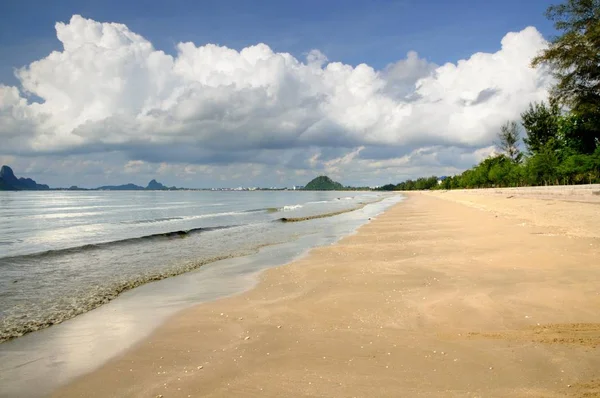 Sandy Beach Coast Prachuap Bay Prachuap Khiri Khan Province Thailand — Stock Photo, Image
