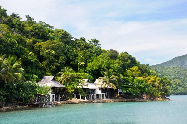 Тропічний Курорт Bulgalows Узбережжі Острова Чанг Таїланд Стокове Фото