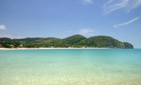 Tropische Türkisfarbene Meeresbucht Paradiesischer Sandstrand Palmen Touristenorte Haad Kwang Pao — Stockfoto