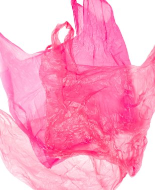 beyaz bir arka plan üzerinde pembe paketler. Yalıtılmış nesneler.