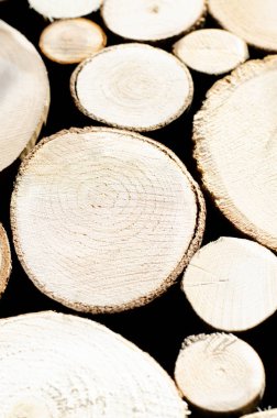 Arka plan ağaç gövdeleri keser bir dizi.