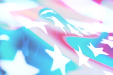 Amerika bayrağı ile Neon soyut fotoğraf.