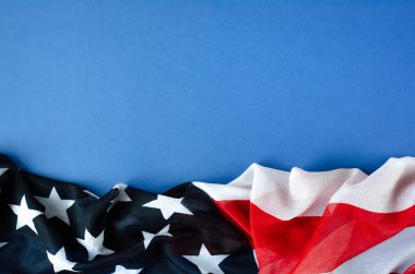 Bir Amerikan bayrağı soyut yatay fotoğraf.