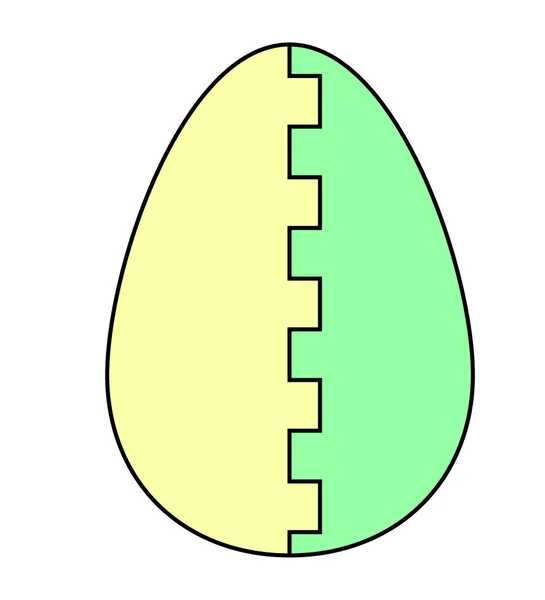 Βαμμένο αυγό του Πάσχα με οδοντωτή ταινία. Στυλιζαρισμένη αθλητικά μπάλα. Επίπεδη. Διάνυσμα. — Διανυσματικό Αρχείο