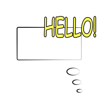 Metin ile komik konuşma balonu. Vektör İllüstrasyon. Beyaz arka planda yalıtılmış pop art stilinde şablon çerçevesi. Ses efekti. Evet.