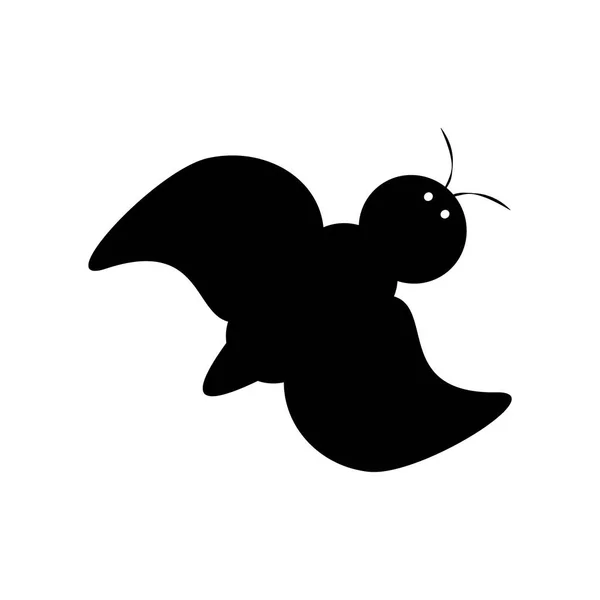 Fjärilsikonen. Butterfly Silhouette på vit bakgrund. Vektor — Stock vektor