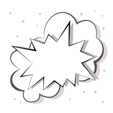 Metin ve patlamadan flaş için Karikatür komik boş konuşma kabarcıkları