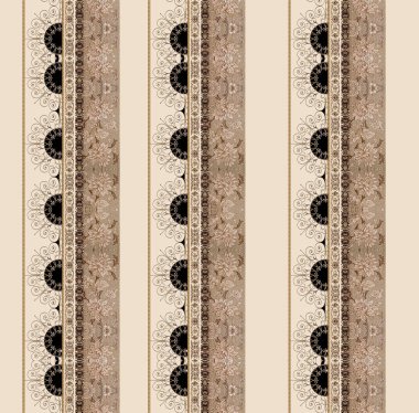 Geometrik çizgiler barok altın tasarım baskısı 