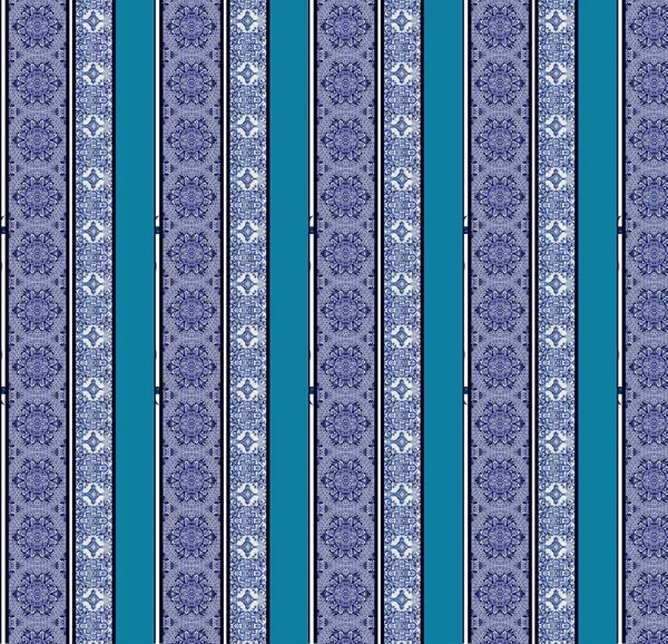 geometric lines blue design print