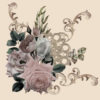 Glowers Garden romantik tasarım baskısı