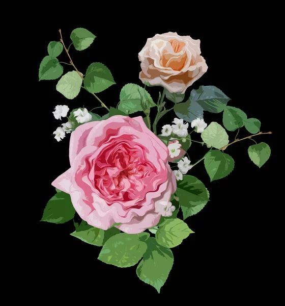 Flores Ramo Jardín Diseño Romántico Imprimir — Foto de Stock