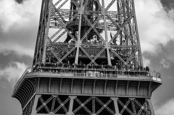 Gente Agita Plataforma Observación Torre Eiffel — Foto de Stock