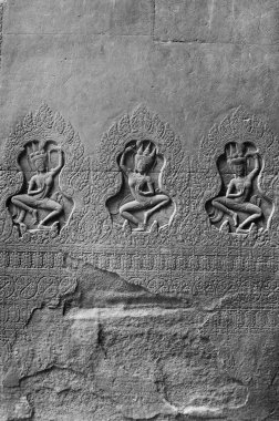 Bas Rölyef bayanlar - Angkor Wat, Kamboçya dans