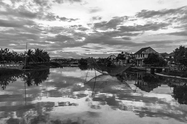 Fishing nets over the Perfume River, Hue, Vietnam