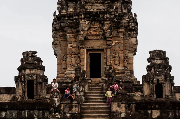 Děti Angkor Thom Kambodža — Stock fotografie