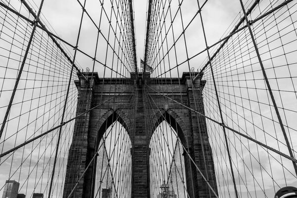 Brooklyn Bridge's Array of Support Cabling