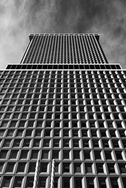 Fachada Arranha Céus Nova York Imponente Edifício — Fotografia de Stock